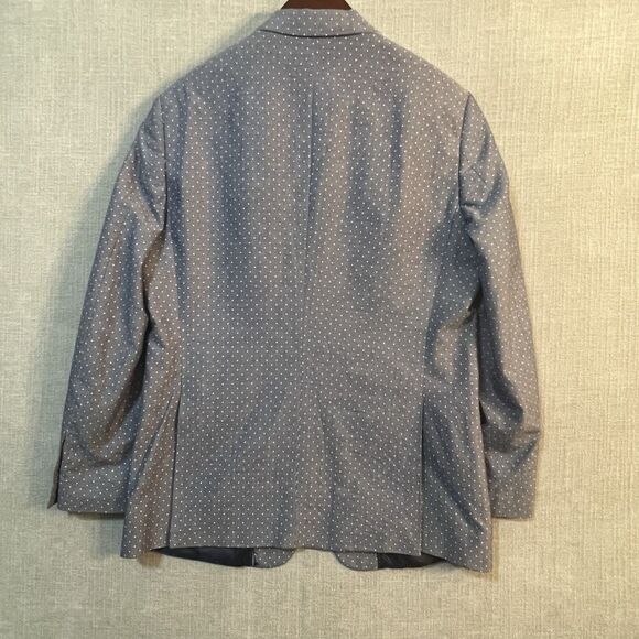 Tommy Hilfiger Linen Sport Coat Mens L42 Blazer Microdot Pattern 2 Button - Picture 11 of 11